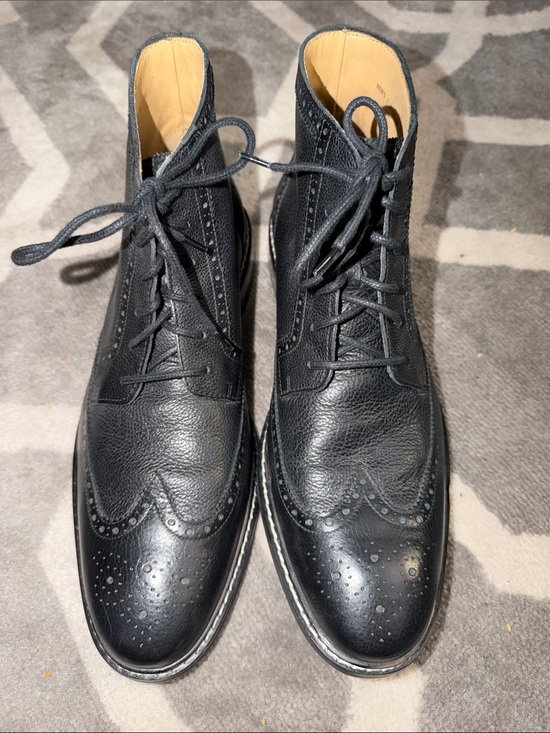 Cole Haan Men’s Sz 11 blue leather lace up boots main image 4